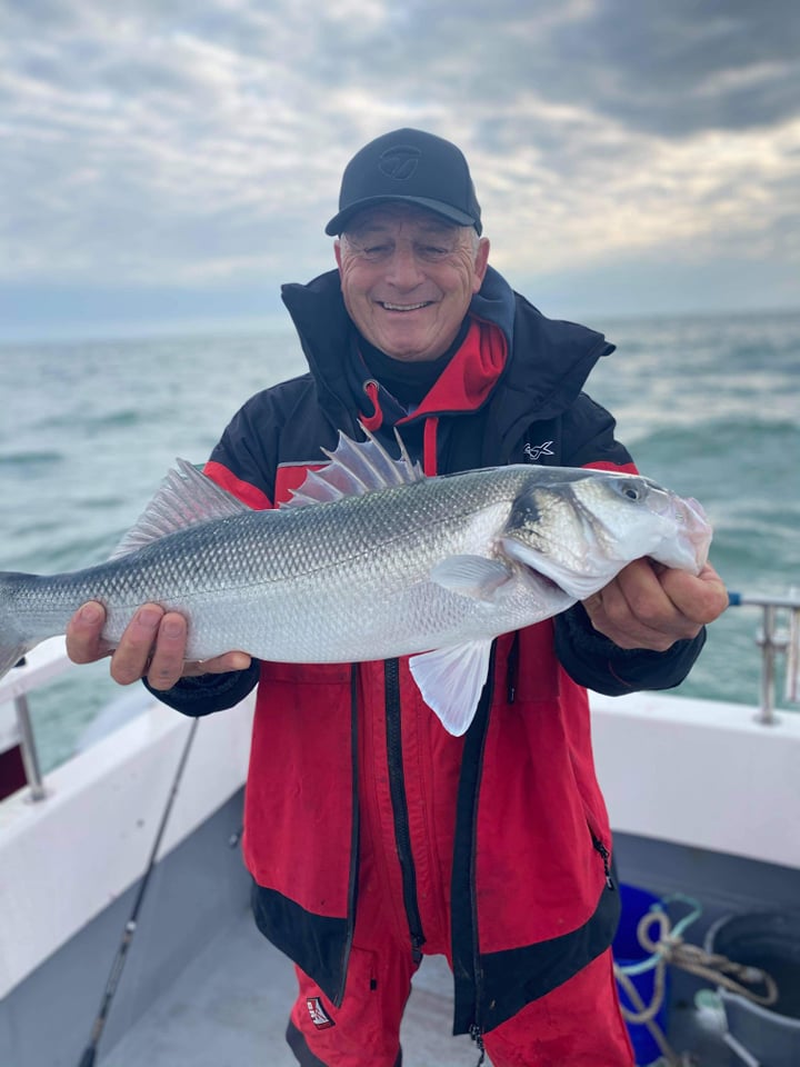 Atlantic Bass, Sea Bass, European Bass, Caught by Ray Gattrell on Angler's Edge